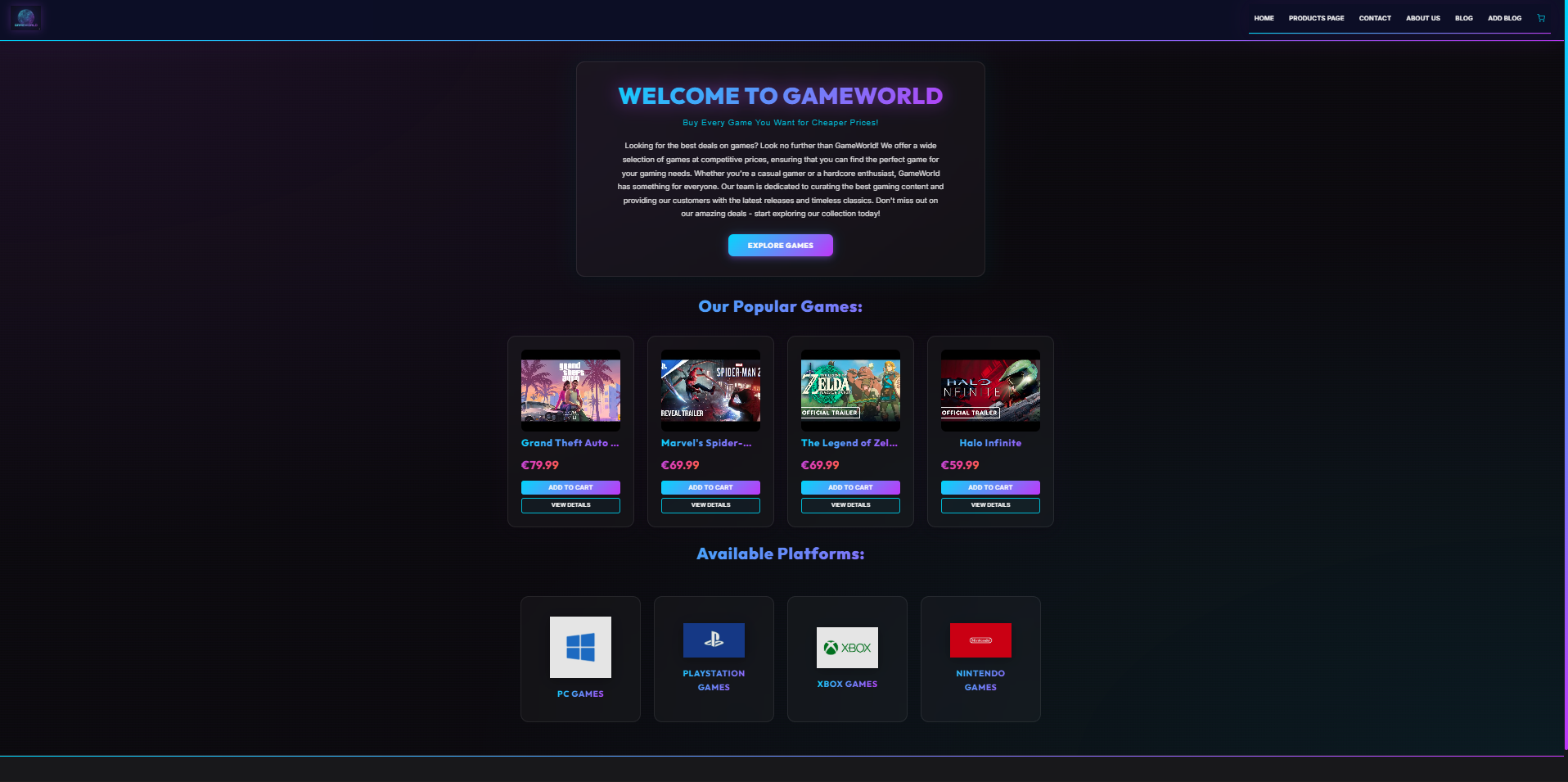 GameStore App 1