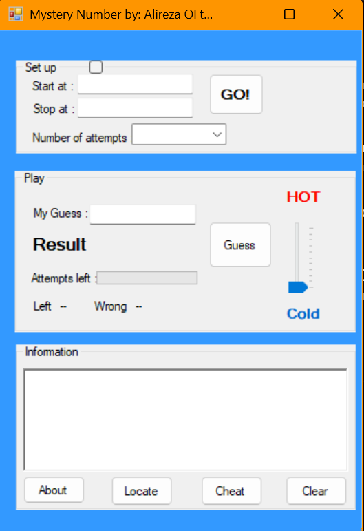 C# Mystery Number Game